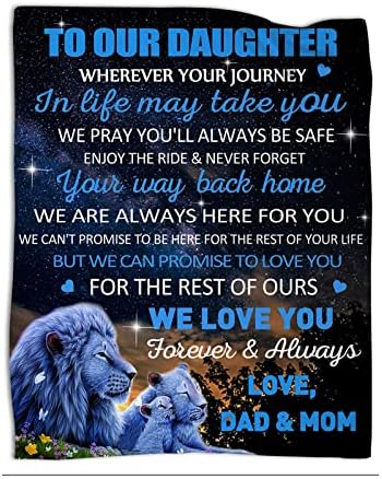  O My Son Blanket From Dad And Mom Lion Ultra Soft Flannel Throw Blankets For Couch Bedroom Sofa Warm Blanket Positive Encourage And Love Birthday Gifts 50x60 Inch