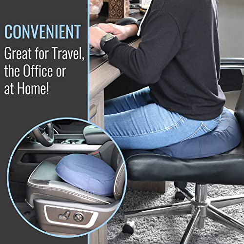  DMI Seat Cushion Donut Pillow And Chair Pillow For Tailbone Pain Relief, Hemorrhoids, Prostate, Pregnancy, Post Natal, Pressure Relief And Surgery, 18 X 15 X 3, Navy