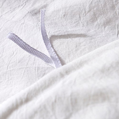  Duvet Cover King, Washed Cotton Duvet Cover Set - 3 Piece (King, Off-White)