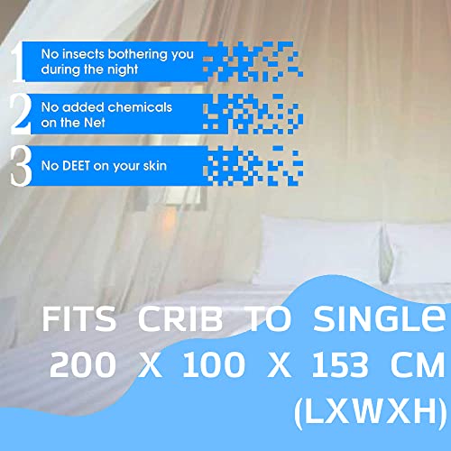  Aturals Luxury Mosquito Bug Net For Bed Canopy, Tent For Single To Twin XL, Camping Screen House, Finest Holes Mesh, Square Netting Curtain For Bunk Bed, Storage Bag, Mosquito Netting For Patio