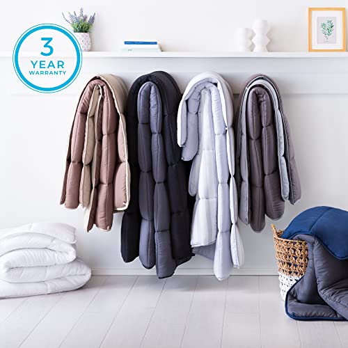  Comforter Duvet Insert Full White Down Alternative All Season Microfiber-Full Size - Box Stitched