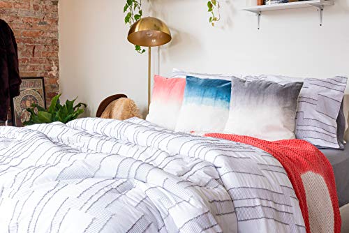  | Wren Bedding Collection | Modern Reversible Luxury Ultra Soft Comforter, All Season Premium 3 Piece Set, Design For Home Hotel Décor, Full/Queen, White