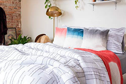  | Wren Bedding Collection | Modern Reversible Luxury Ultra Soft Comforter, All Season Premium 3 Piece Set, Design For Home Hotel Décor, Full/Queen, White