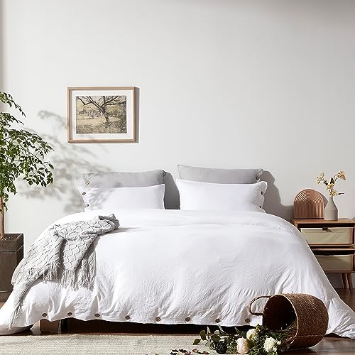  NexHome Burnt Orange Duvet Cover Sets King Size 3 Piece Double Brushed Microfiber King Duvet Cover With Button Closure & Corner Tie 1 Breathable And Soft Duvet Cover 104x90 Inches + 2 Pillow Shams