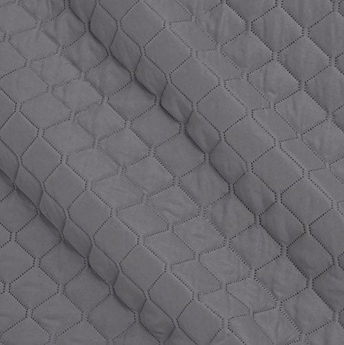 Amazon Basics Oversized Embossed Coverlet, Dark Grey Diamond, 220 X 240 Cm