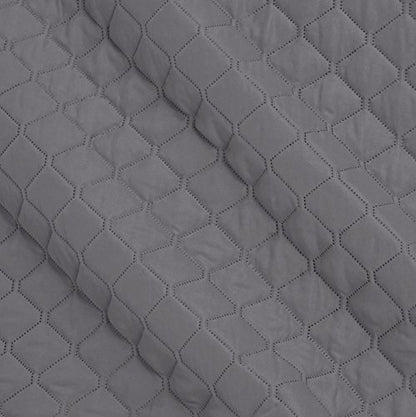 Amazon Basics Oversized Embossed Coverlet, Dark Grey Diamond, 220 X 240 Cm
