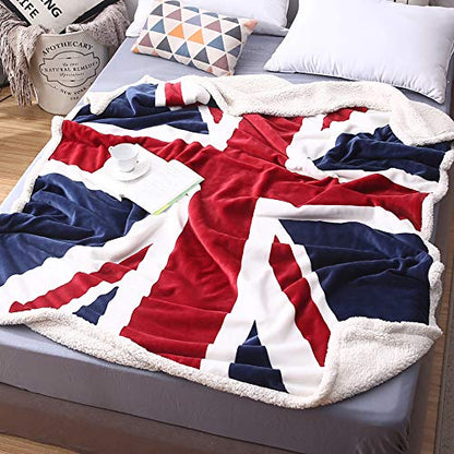  Brandream Super Soft Fleece Blanket British Flag Throw Blankets Teens Boys Adults Cuddling Blankets 51 X63