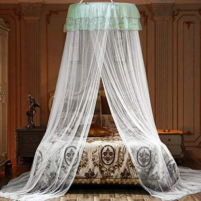  Jolitac Bed Canopy Lace Mosquito Net For Girls Beds, Unique Princess Play Tent Mesh Canopies Large Lace Dome Curtain Drapes Home & Travel (Green)
