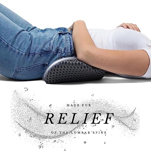  Divine Comfort Lumbar Support Pillow - Memory Foam Pillow For Back Support - Improves Posture - Detachable & Washable Back Cushion - Ergonomic Lumbar Pillow For Office Chair, Couch, Bed, And Car Seat