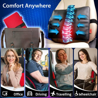  AJUVIA Back Vitalizer - Car Lumbar Support For Driving Seat - Car Pillow For Driving Seat - Lumbar Support For Office Chair Back Support Lumbar Cushion - Back Support For Car Seat Driver