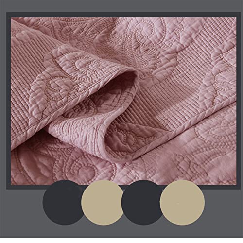  ABREEZE Cotton Bedspread Quilt Sets Floral Patchwork Coverlet Set Comforter Paisley Quilted Coverlet With Pillow Shams, Farmhouse Bedding Set,European Gorgeous Floral Pattern, King Size