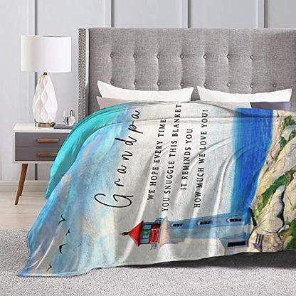  To My Grandpa Blankets From Grandkids Birthday Gifts For Grandpa From Granddaughter Blankets And Throws Ultra Soft Quilt Flannel Fleece Bed Blankets 50" 60"