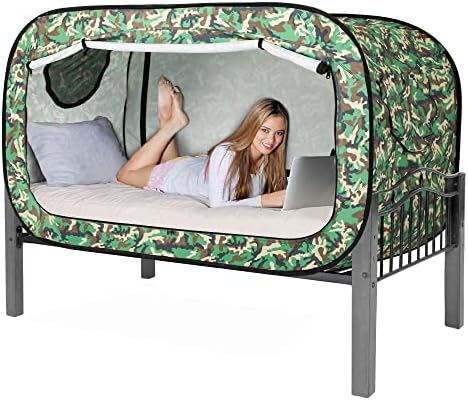  Op Up Privacy Tent For Indoor Use Bed Canopy For Sleeping Bed Tent Double Door With Mosquito Mesh Window