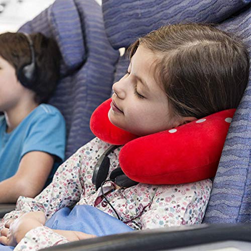  GLCS GLAUCUS Kids Travel Pillow For Airplane Car Seat Cute Animal Neck Pillow Comortable U Shaped Head Chin Support Pillow Travel Essentials For Toddlers Adults Road Trip Strawberry