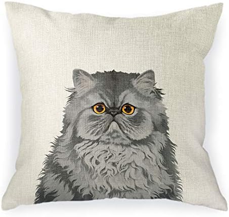  WIRESTER Sofa Pillow Case, Decorative Throw Pillow Cushion Cover For Home Office 18 X 18 Inch, Cute Tuxedo Cat