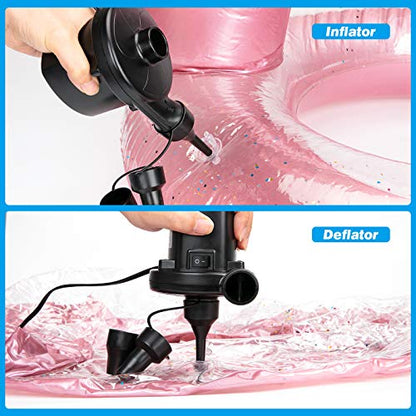 Ir Pump Electric Pump Air Pump For Inflatables Air Mattress Pump With 3 Nozzles Inflator/Deflator Quick Electric Air Pump For Air Bed Pool Toy Raft Boat 110V AC (130W)