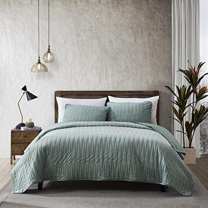  Premium Heavy Velvet Quilt Set With Cotton Backing, King, Charcoal