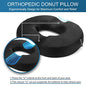  Emoobin Donut Pillow Hemorrhoid Tailbone Cushion - Orthopedic Pain Relief Pillow For Pregnancy, Coccyx, Bed Sores, Post Natal, Sciatica,18 Inches Black