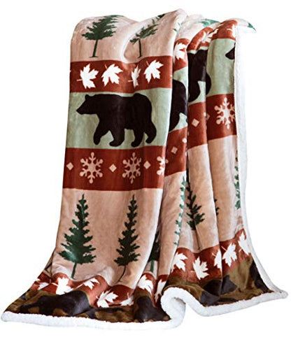  De Ridge Soft Sherpa Plush Throw Blanket, 54" X 68"