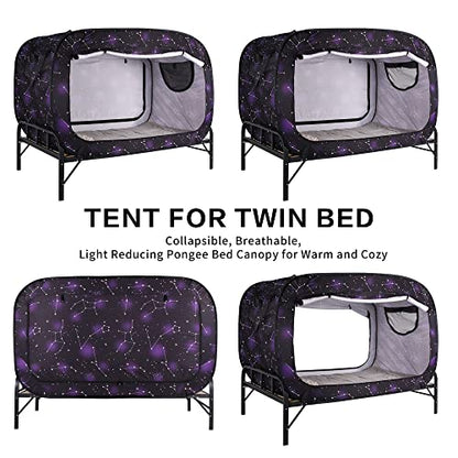  Op Up Privacy Tent For Indoor Use Bed Canopy For Sleeping Bed Tent Double Door With Mosquito Mesh Window