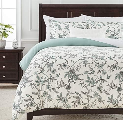  Rust Orange Floral Duvet Comforter Cover Bedding Set Queen Size - Floral Print 3-Piece Set Lightweight Elegant Aesthetic Microfiber Bedcover - Soft Machine Wash Breathable Stain Resistant