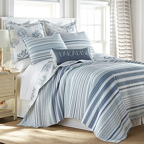  Levtex Home - Truro - Euro Sham (26x26in.) - Tropical Coral In Shades Of Teal
