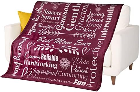  Home I Love You Mom Blanket – Meaningful Mom Blanket, Mother’s Day Present Ideas, 60x50 (Sherpa, Blue) - Mom Birthday Gifts, Mothers Day Blanket Gifts, Mom Gifts From Daughters