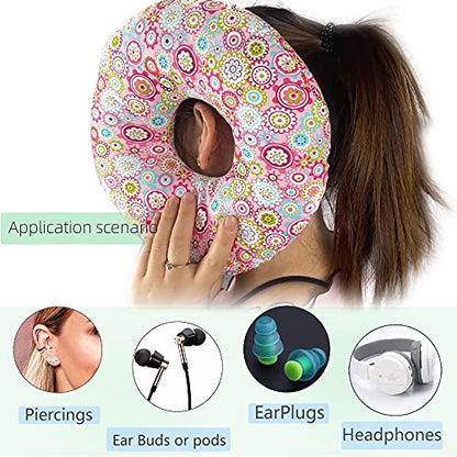  Pinklilycare Pillow With A Ear Hole For CNH And Ear Piercing Ear Pain Ear Inflammation Pressure Sores Side Sleeping Pillow Ear Guard Pillow