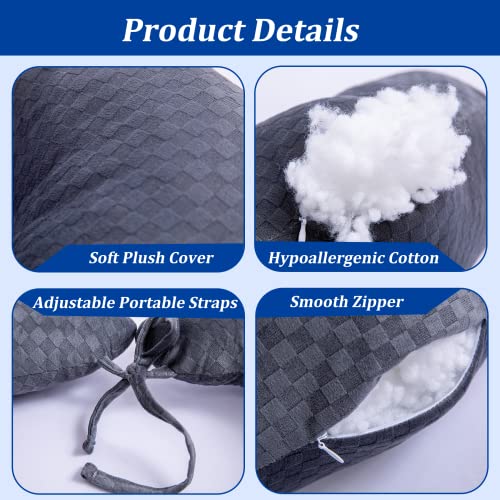  Coceyese BBL Pillow After Surgery For Butt Sleeping, Brazilian Butt Lift Pillow Post Surgery Recovery For Sitting Sleeping Driving Donut Pillow For Woman Lumbar Back Cushion Seat Foam (Dark Grey)