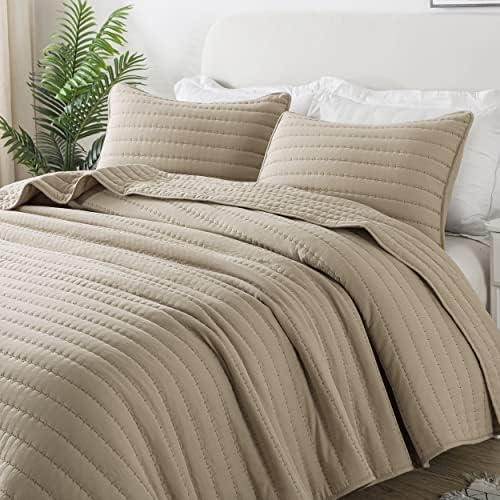  Olive Dark Green King Size Quilt Bedding Sets With Pillow Shams, Lightweight Soft Bedspread Coverlet, Forest Quilted Blanket Thin Comforter Bed Cover For All Season, 3 Pieces, 104x90 Inches