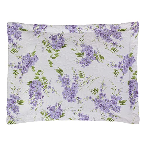 Laura Ashley Home - Keighley Collection - Quilt Set - 100% Cotton, Reversible, Lightweight Bedding With Matching Sham(s), Pre-Washed For Added Softness, Queen, Lilac, Set Of 3