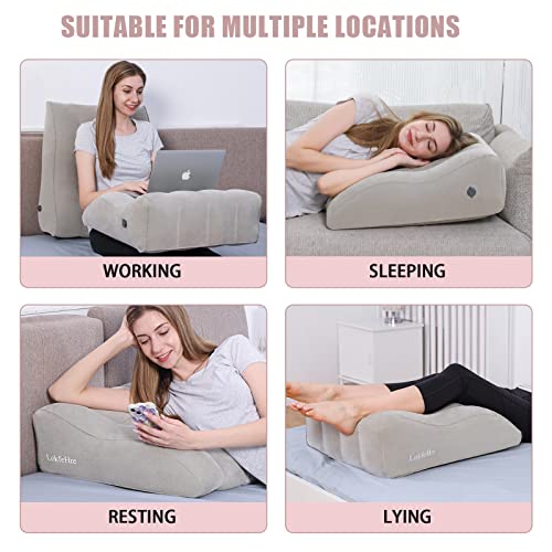  LOKFEHRE Leg Elevation Pillow,Inflatable Wedge Pillows,Comfort Leg Pillows For Sleeping,Wedge Pillow For Legs And Reduce Swelling,Suitable For Improving Sleep Quality,Pregnant,Injury,Recovery