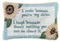  Manual 12.5 X 8.5-Inch Decorative Throw Pillow, I Smile I Laugh/Sister