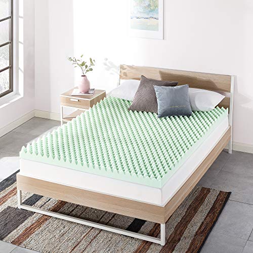  Best Price Mattress 4 Inch Egg Crate Memory Foam Mattress Topper With Calming Green Tea Infusion, CertiPUR-US Certified, Twin XL