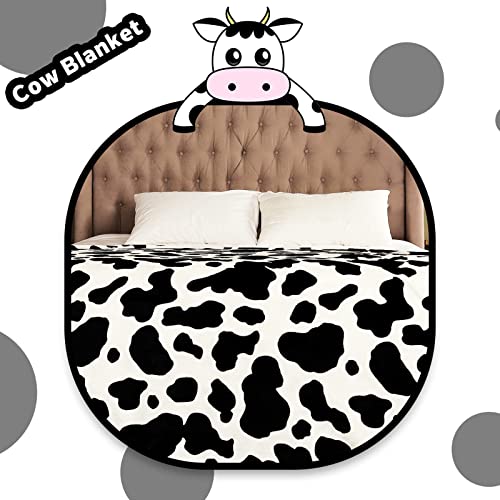  LAGHCAT Cow Blanket, Super Soft Flannel Cow Throw Blanket For Kids Adults, Suitable For Room Decor, Lightweight Travel Blanket, Cozy Plush Can Keep You Warm All The Time. (50"x60")