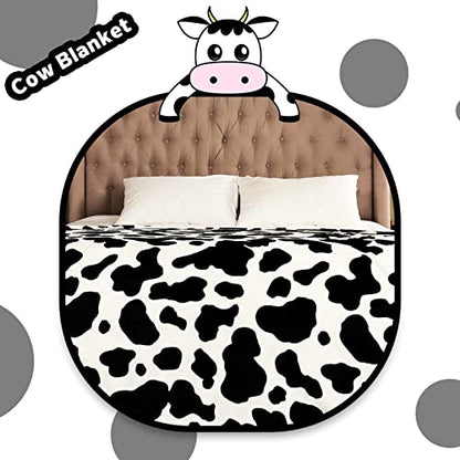  LAGHCAT Cow Blanket, Super Soft Flannel Cow Throw Blanket For Kids Adults, Suitable For Room Decor, Lightweight Travel Blanket, Cozy Plush Can Keep You Warm All The Time. (50"x60")