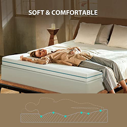  3 Inch Gel Memory Foam Mattress Topper Twin, Cooling Bed Topper For Back Pain With Removable Soft Cover, CertiPUR-US Certified, Twin