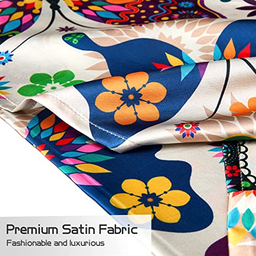  Satin Pillowcase For Hair And Skin,Pillowcases Standard Set Of 2,Silky Boho Pillow Covers 2 Pack Soft&Cozy Silk Satin Pillow Cases For Women 2 Pack With Envelope Closure(20x26,Butterfly)