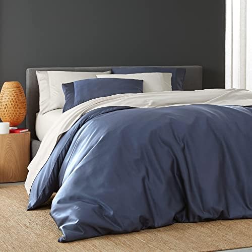  DOZ By SIJO 100% Organic Bamboo Duvet Cover Set, 1 Duvet Cover And 2 Pillowcases, Buttery Soft, Cooling, Eco Friendly, Silky Breathable, Oeko-TEX, High GSM Durable (Snow, King/Cal King)