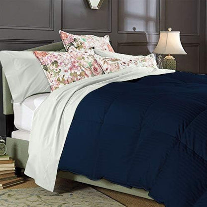  500 Thread Count Damask Stripe (2 CM) Duraloft Down Alternative Comforter, FQ