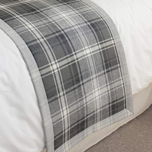 Artan Bed Runner To Fit Single Double & Kingsize Beds. Charcoal Grey 50 Cm X 165 Cm - 20 X 65 Inches Angus Range