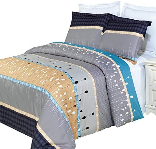 Luxury 3PC Safari King/Cal King Duvet Cover Set 100Percent Cotton 300 Thread Count