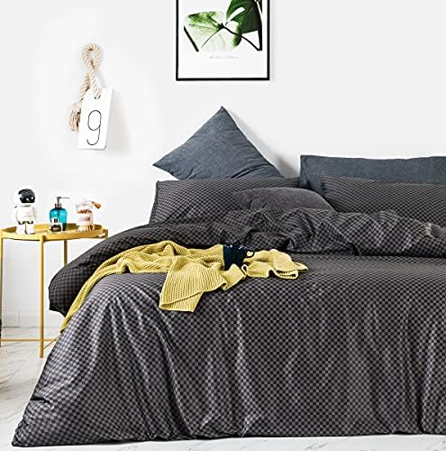  SUSYBAO Vintage Floral Duvet Cover King 100% Egyptian Cotton Garden Botanical Duvet Cover 3 Pieces Set 1 White Flower Duvet Cover With Zipper Ties 2 Pillowcases Luxury Ultra Soft Retro Plant Bedding