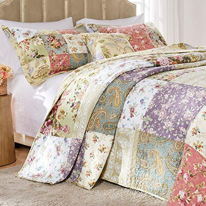  Greenland Home Blooming Prairie Bedspread Set, King, Multi