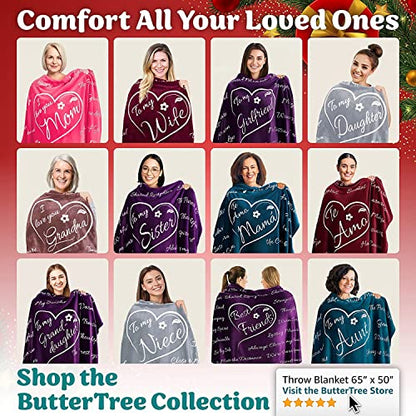  Mothers Day Gifts For Grandma, Gifts For Grandma Blanket, Grandma Gifts From Grandkids, Best Grandma Gifts, Grandma Birthday Gifts From Grandchildren, Throw Blanket 65”x50” (Flowers)