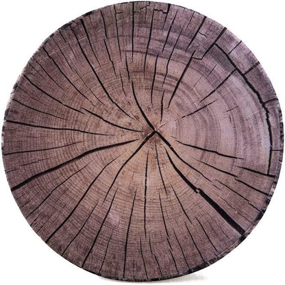  HYSEAS Decorative Round Throw Pillow, 3D Digital Print Comfortable Kids Funny Cute Wood Log Pillow Circle Seating Floor Cushion For Home, Couch, Sofa, Bedroom, Living Room Decor, Stump, 2 Pack