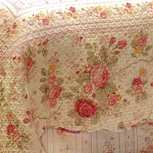  Chic Shabby Romantic Rose Bedding Quilt Set Queen