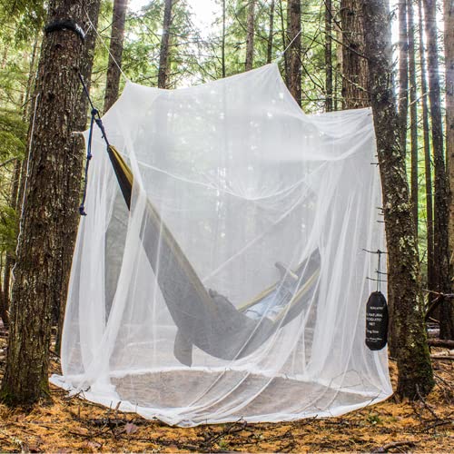  Ultra Large Mosquito Net With Carry Bag, Large 2 Openings Netting Curtains | Camping, Bedding, Patio | Carrying Pouch And Hanging Kit
