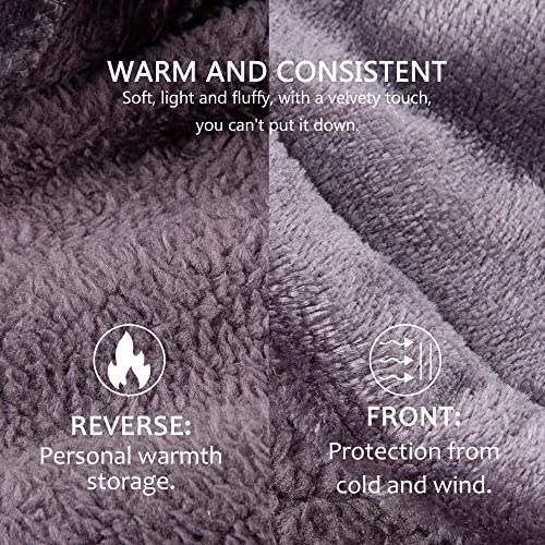  Oversized Wearable Blanket Sweatshirt For Women Men,Warm Cozy Fleece Sherpa Hooded Blanket With Deep Pockets For Adult Kids