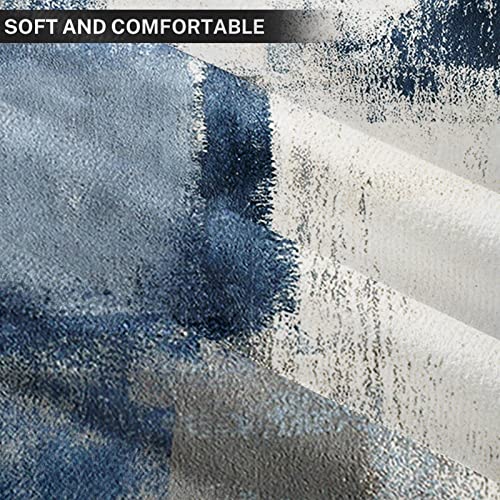  Emvency Set Of 2 Blue White And Gray Throw Pillow Covers Modern Abstract Painting Decorative Pillow Cases Home Decor Standard Square 20x20 Inches Pillowcases